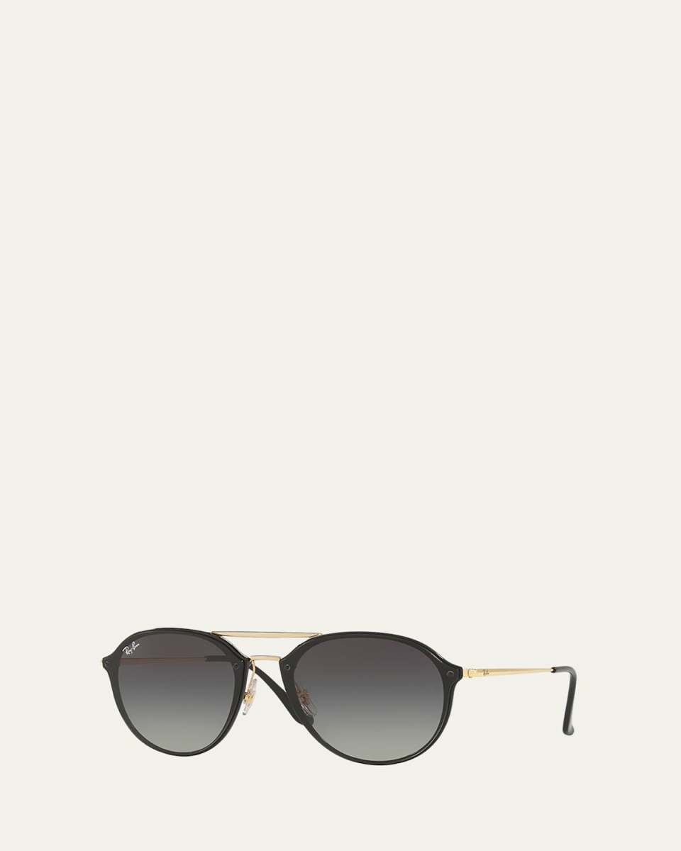 Round Gradient Mirrored Sunglasses